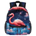 thumbnail image 1 of Starry Sky Flamingo Adjustable Shoulder Strap Backpack - Large Capacity, Printed Design, Lightweight - Business Backpack Men, Mini Backpack Toy, Mini Backpack, 1 of 1