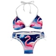 thumbnail image 1 of Starry Sky Flamingo Detachable Sponge Bikini Set | Adjustable Strap One-Piece Swimsuits, Two-Pack, 1 of 6