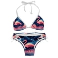thumbnail image 1 of Starry Sky Flamingo Stylish Swim Suits Bikini Set: Detachable Sponge, Adjustable Strap, Two-Pack - Ideal for Beach and Pool %{scenes, 1 of 6