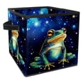 thumbnail image 1 of Starry Sky Frog Foldable Toy Box Storage Cubes Storage Basket with Handle, 10.8"x10.5"x10.6", Large Capacity, 1 of 6