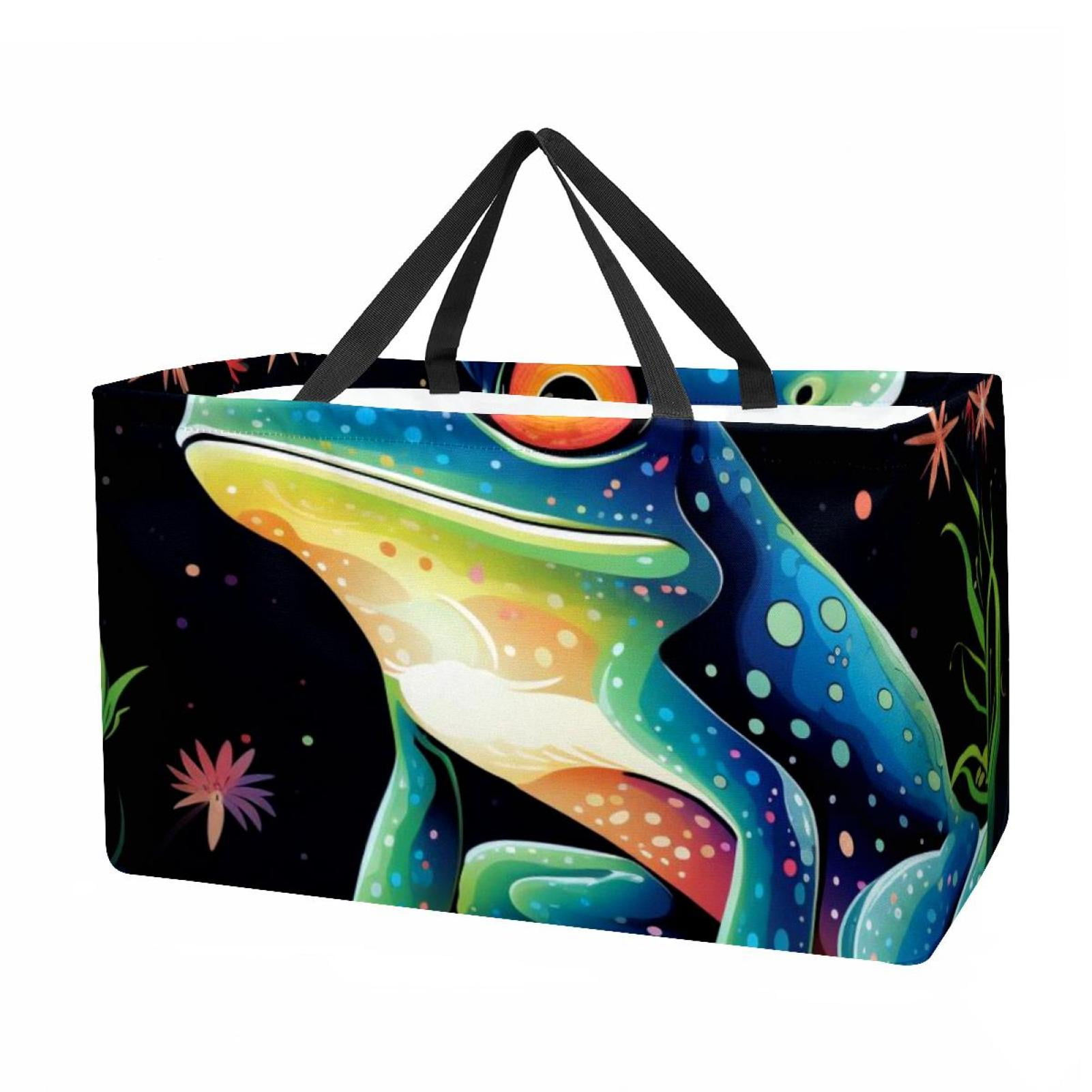 Starry Sky Frog Large Capacity Reusable Foldable Oxford Cloth Laundry