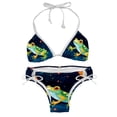 thumbnail image 1 of Starry Sky Frog Women's Detachable Sponge Adjustable Strap Bikini Set Swimsuit - Two-Pack for Beach Pool Party, 1 of 6