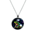thumbnail image 1 of Starry Sky Frog Women's Glass Circular Pendant Necklace, 1 of 5