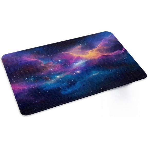 Starry Sky Front Door Mat, Non-Slip Absorbent Welcome Doormat for Indoor Outdoor Entryway Patio Porch, Home Decor, 16 x 24 in, Night Sky