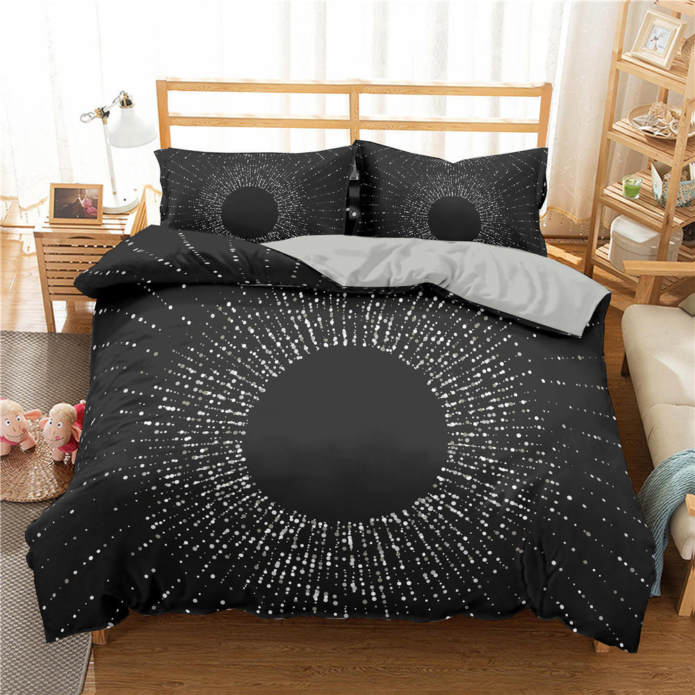 Starry Sky Galaxy Duvet Cover Outer Space Bedding Set Microfiber Cosmos ...