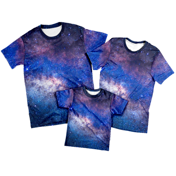 Starry Sky Girls's T-Shirt Popular Soft Art Print T Shirt for Men Women for Outdoor Daily