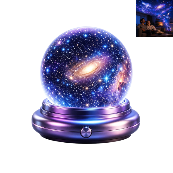 Starry Sky Night Light Projector, Crystal Ball Star Projector, Galaxy Projector Night Light, Flowing Nebula Ceiling Projection, Festival Party Atmosphere Lamp For Indoor Home Decor