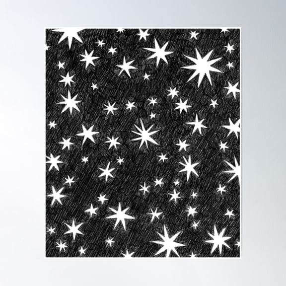 Starry Sky Poster Wall Art, Modern Wall Decor, 12x18 UNFRAMED