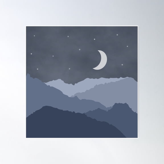 Starry Sky Poster Wall Art, Modern Wall Decor, 24x24 UNFRAMED