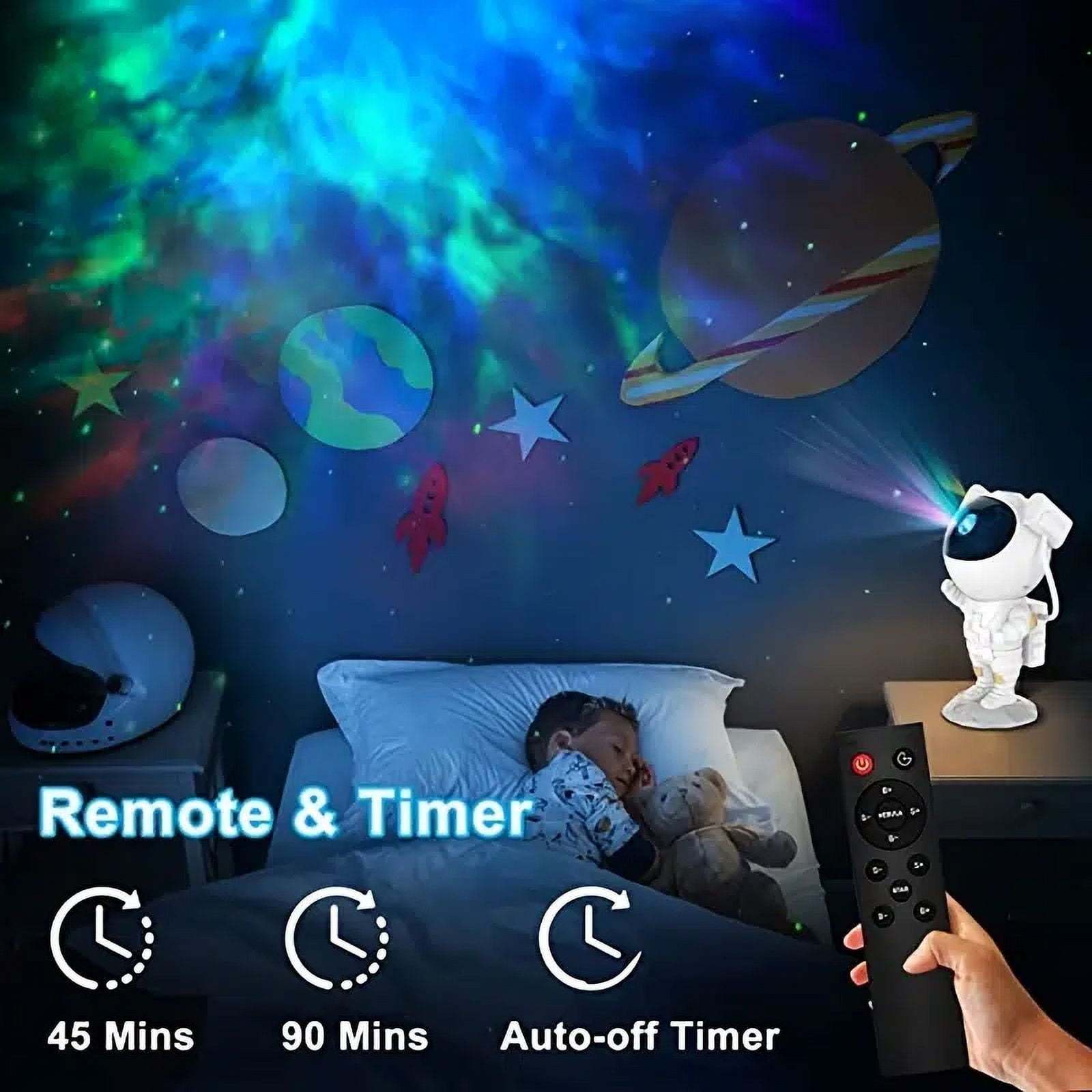 Star Projector Galaxy Night Light - Astronaut Space Buddy Projector Starry  Night