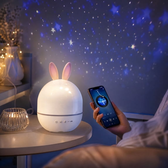 Starryskye Starry Sky Projector Night Light with Bluetooth Speaker, Remote and 6 ...