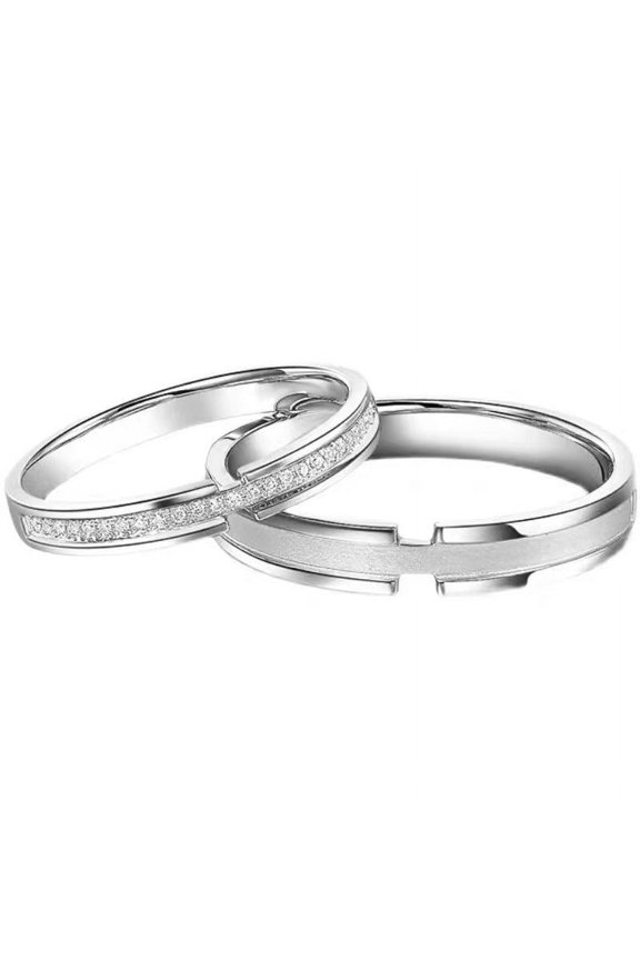 Starry Sky Rings for Women and Men, Fashion Electroplated White Copper Simple Style Rings