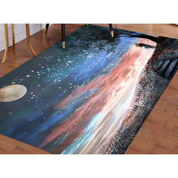 Starry Sky Rug, View Rugs, Gift Rug, Soft Rug, Indoor Rug, Hallway Rug, Runner Rug, Classic Rug, Gift For The Home, Soft Rug,Colorful Rug, 5.9'x9.2' - 180x280 cm