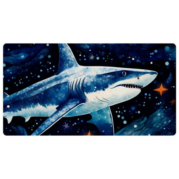 Starry Sky Shark Kitchen Mat, Kitchen Rug, Comfort Standing Desk Mat, Kitchen Floor Mat Non-Skid & Washable for Home, Office