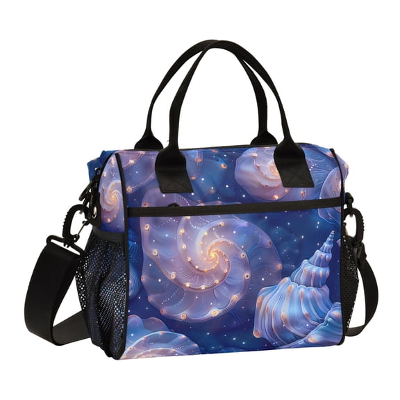 Starry Sky Shells Lunch Bag Insulated Lunch Box Leakproof Reusable Cooler Tote Adjustable Shoulder Strap for Men Women 12L