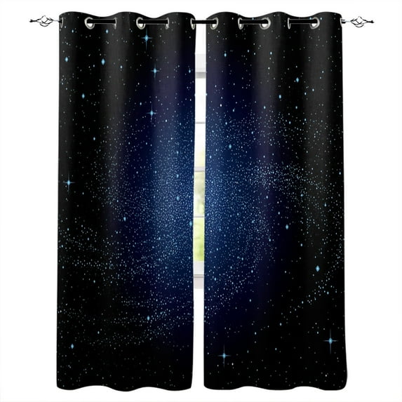 Starry Sky Space Universe Curtain For Kitchen Living Room Bedroom Curtains Home Decoration Window Treatments D