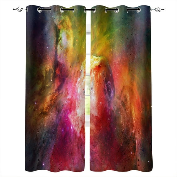 Starry Sky Space Universe Curtain For Kitchen Living Room Bedroom Curtains Home Decoration Window Treatments D