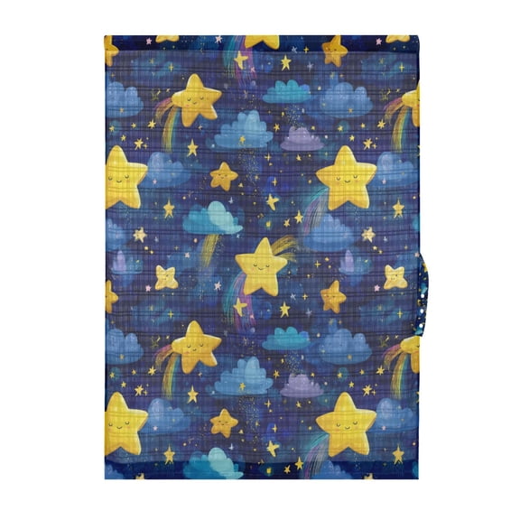 Starry Sky Star Pattern Door Curtain Sheer Privacy Light Filtering Window Panel 1 Panel 25x40 Inch
