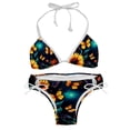 thumbnail image 1 of Starry Sky Sunflower Butterfly Detachable Sponge Adjustable Strap Bikini Set Swimsuit 2-Pack - Beach Pool Swimwear, 1 of 6