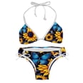 thumbnail image 1 of Starry Sky Sunflower Butterfly Detachable Sponge Adjustable Strap Bikini Set Two-Pack Swimsuits for Women, 1 of 6