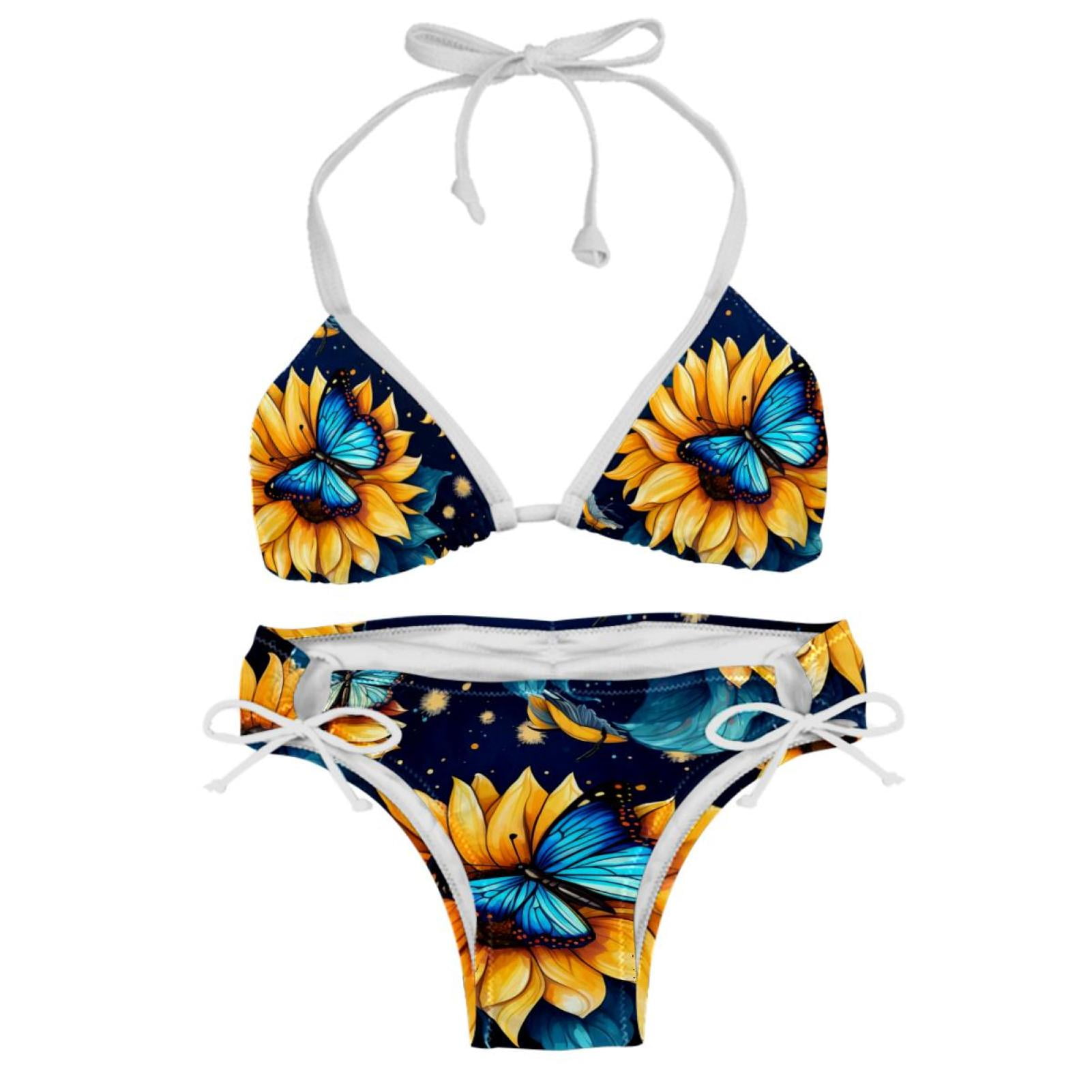 Sunflower Butterfly One Piece Swimsuite