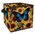 thumbnail image 1 of Starry Sky Sunflower Butterfly Foldable Storage Containers with Handle, 10.8"x10.5"x10.6", Large Capacity Toy Storage Box, 1 of 6