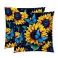 thumbnail image 1 of Starry Sky Sunflower Butterfly Pillow Covers Set of 2 with Unique Patterns for Bed, Chair, and Throw Pillows - Available in 16x16, 18x18, and 20x20 Inchesfor Various Occasions, 1 of 6