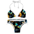 thumbnail image 1 of Starry Sky Sunflower Butterfly Swimming Suits Women Bikini Sets, Detachable Sponge, Adjustable Strap, Two-Pack - Ideal for Beach and Pool Parties, 1 of 6
