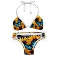 thumbnail image 1 of Starry Sky Sunflower Butterfly Swimsuit Bikini Set with Detachable Sponge and Adjustable Strap, Two-Pack for Swimming Pool and Beach Parties, 1 of 6