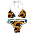 thumbnail image 1 of Starry Sky Sunflower Butterfly Swimsuit Women Bikini Sets, Detachable Sponge Adjustable Strap Swim Suits, Two-Pack- Beachwear Pool Party Summer Vacation, 1 of 6