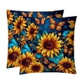 thumbnail image 1 of Starry Sky Sunflower Butterfly with Unique Patterns Covers - Set of 2 Throw Pillows for Home Decor - Available in 16x16, 18x18, 20x20 Inches for Various Occasions, 1 of 6