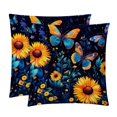 thumbnail image 1 of Starry Sky Sunflower Butterfly with Unique Patterns - Set of 2 for Pillows Covers - Available in 16x16, 18x18, 20x20 Inches - Great for Throw Pillow Covers - Versatile for Various Occasions, 1 of 6
