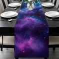 thumbnail image 1 of Starry Sky Table Runner 72 Inches Long, Modern Rustic Blue Purple Ombre Star Night Kitchen Coffee Dining Table Decoration for Home Party Birthday Wedding Home Decor 13x72 Inches, 1 of 8