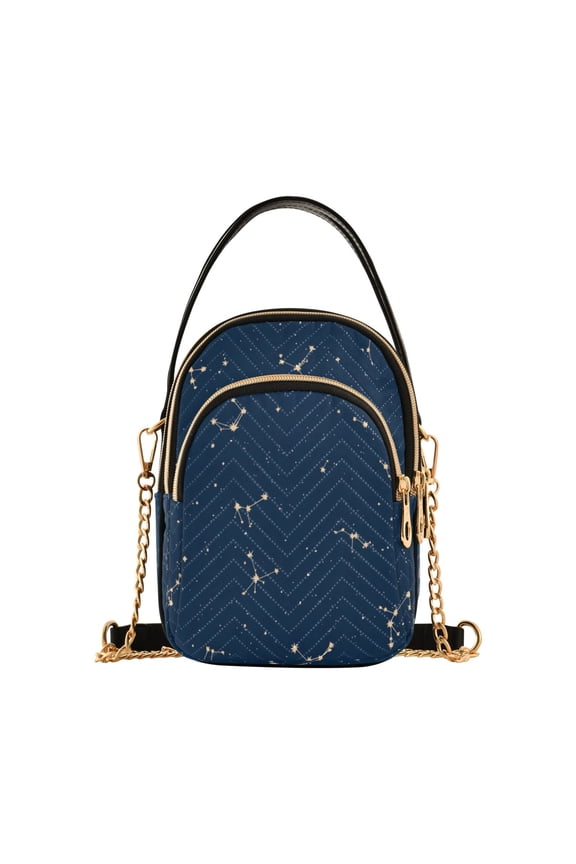 Starry Sky Women's Crossbody Handbags Leather Crossbody Bags Fanny Pack Chest Bag for Travel