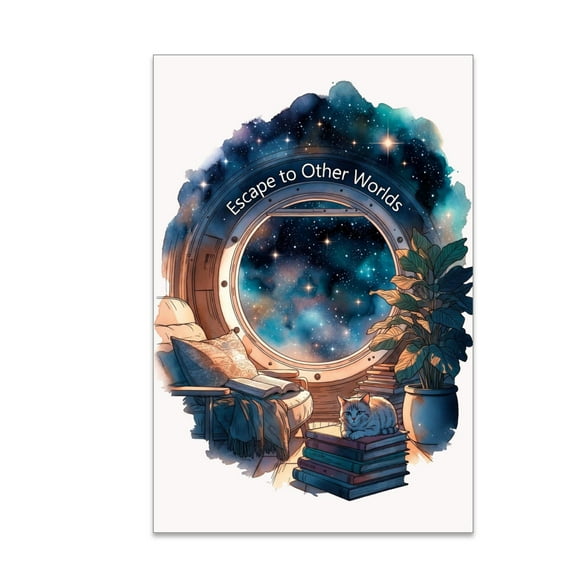 Starry Space View Poster - Sci-Fi Enthusiast - 13x19 Poster Print