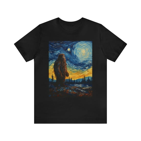 Starry Squatchy Night Unisex Jersey Short Sleeve Tee