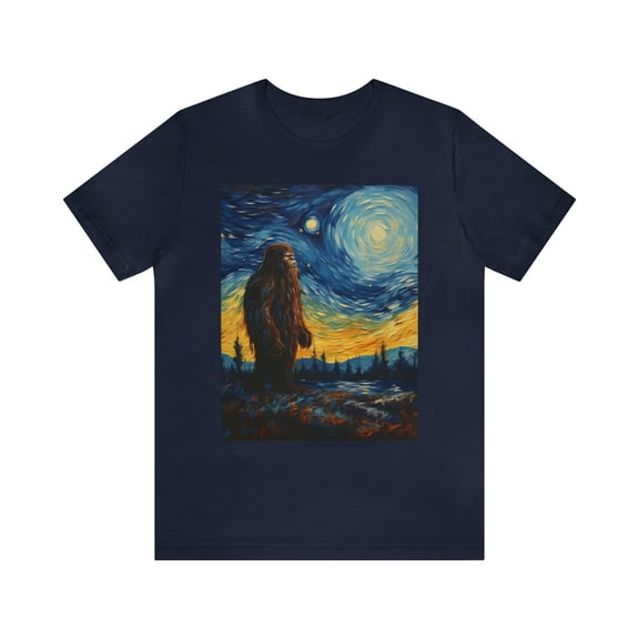Starry Squatchy Night Unisex Jersey Short Sleeve Tee