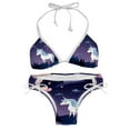 thumbnail image 1 of Starry Unicorn Adjustable Strap Bikini Set with Detachable Sponge, Two-Pack - Ideal for Beach and Pool Parties, 1 of 6