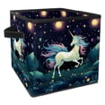 thumbnail image 1 of Starry Unicorn Cube Organizer Storage Cubes Toy Storage Organizer Bins, Foldable with Handle, 10.8"x10.5"x10.6", Large Capacity, 1 of 6