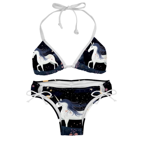 Starry Unicorn Detachable Sponge Adjustable Strap Two-Pack Bikini Set Swimsuits for Women, Swimming Suit Beach Wear