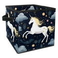 thumbnail image 1 of Starry Unicorn Foldable Storage Cubes with Handle, 10.8"x10.5"x10.6", Large Capacity Storage Basket Containers, 1 of 6