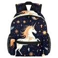 thumbnail image 1 of Starry Unicorn Large Capacity Backpack with Adjustable Shoulder Strap, Printed Design, Lightweight , Shoulder Backpack Book Bag, Small Backpack Purses for Teens, 1 of 6