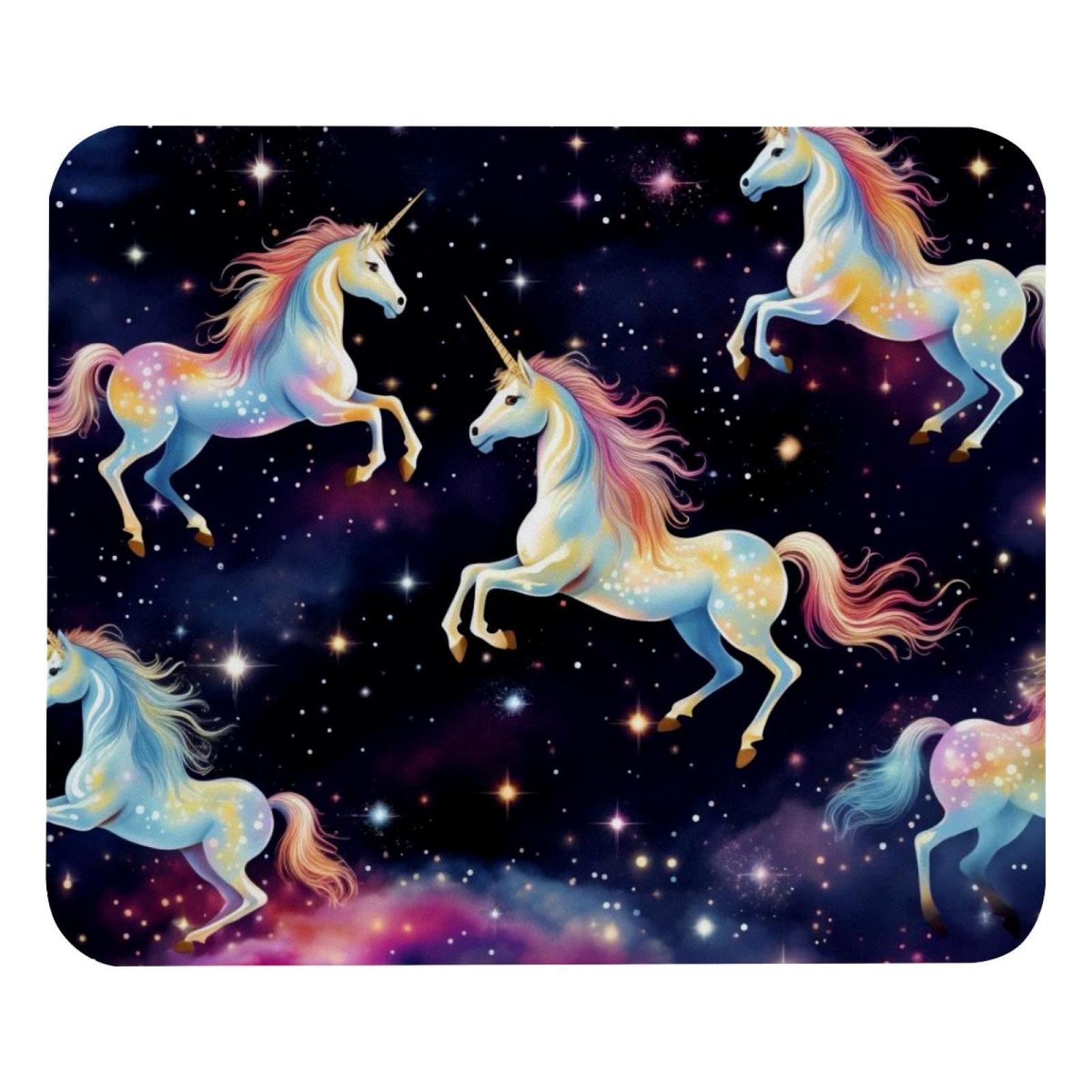 Starry Unicorn Mouse Pad, Personality Design Rubber Base for Office ...