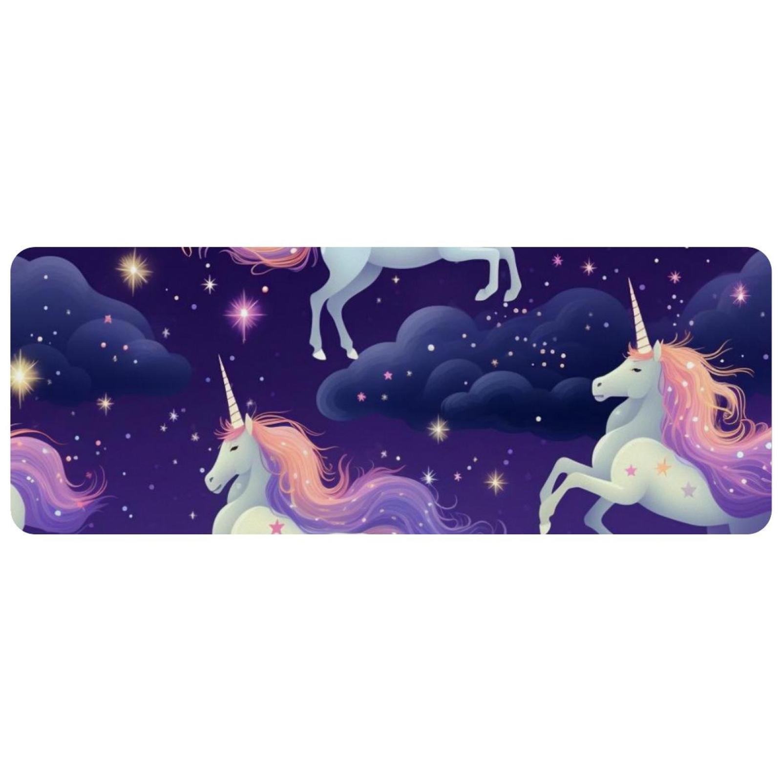 Starry Unicorn Mouse Pad, Rubber Base Computer Mouse Pads for Wireless ...