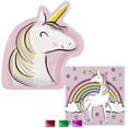thumbnail image 1 of Starry Unicorn Shaped Party Plates and Lunch Napkins Sets of 2, Unicorn Themed Birthday Party Supplies Holiday & Celebrations with Snoep in Beperkte Oplage, 1 of 7