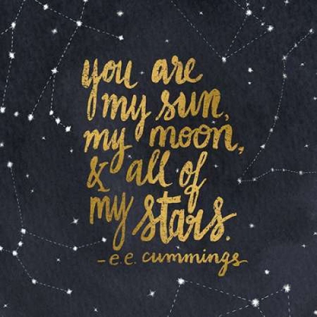 Starry Words III Gold Canvas Art - Sara Zieve Miller (24 x 24)