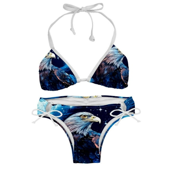 Starry bird Chic One-Piece Swimsuits Bikini Set: Detachable Sponge, Adjustable Strap, Two-Pack, for Pools and Beaches