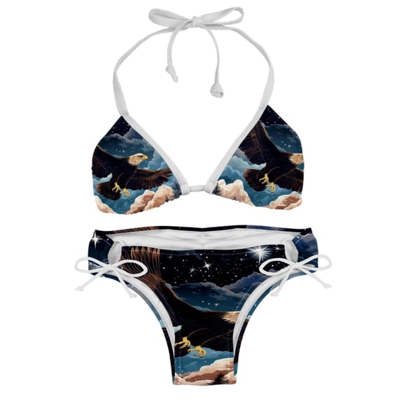 Starry bird Detachable Sponge Adjustable Strap Bikini Set Swimsuit, Two-Pack - Beach and Pool Ready