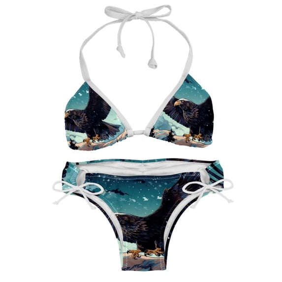 Starry bird Detachable Sponge Adjustable Strap Bikini Set Two-Pack Swim Suit Swimsuits Bikini