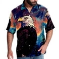 thumbnail image 1 of Starry bird Men's Casual Short Sleeve Button Down Shirts - Printed Summer Beach Tops for Men and Women, 1 of 6